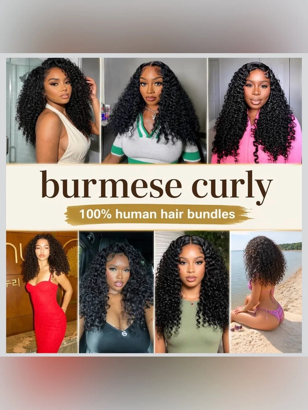 ✨ Burmese Curly Human Hair Bundles with 5x5 HD Lace Closure ✨